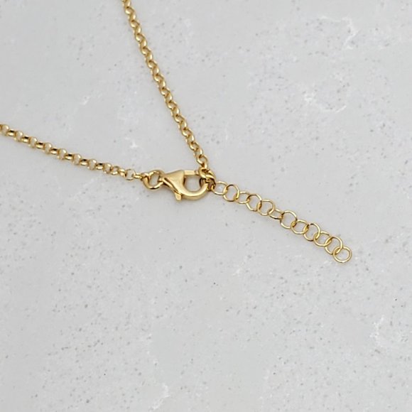 5 Turquoise Hearts Choker 14k Gold Plated on 925 - Picture 8 of 8